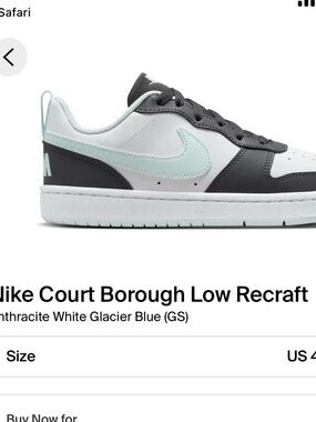 Nike Court Borough Low Recraft - Glacier Blue White